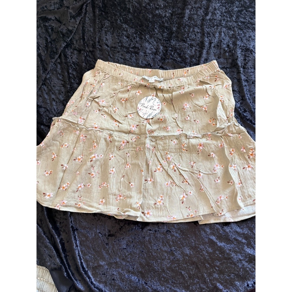Pink‎ Rose Pearl Floral Skirt PS2W71016 Sz L - NWT